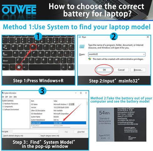 V1P4C Laptop Battery Compatible with Dell Chromebook 13 3380 Inspiron Chromebook 14 7486 Series Notebook VIP4C FMXMT 0FMXMT 7.6V 56Wh 7000mAh 4-Cell in Kuwait