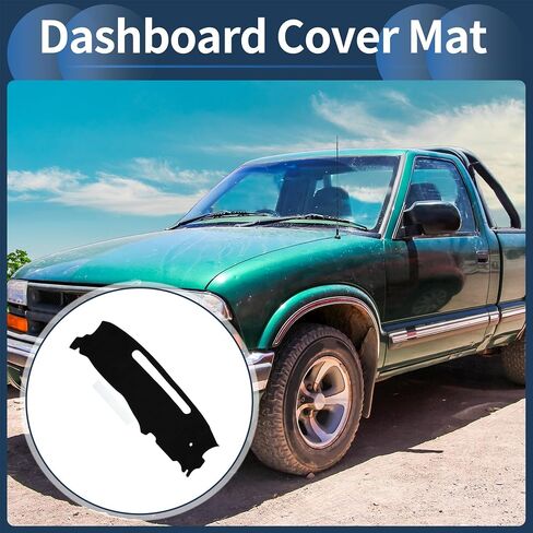 Dashboard Cover Dash Cover Mat Carpet for Chevy S10 Blazer 1998-2005 Polyester Black in Saudi Arabia