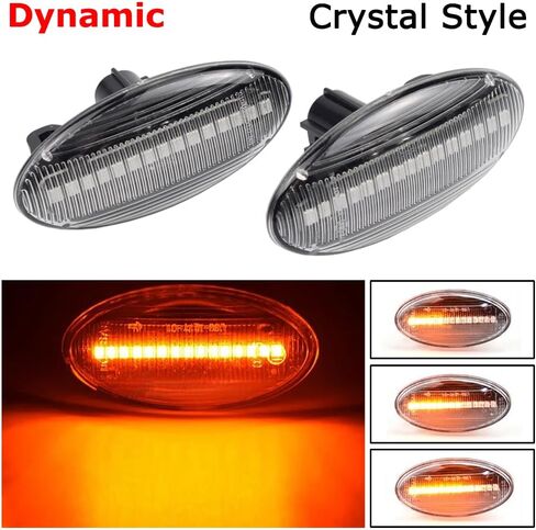 مصباح إشارة الانعطاف LED ضوء علامة جانبية للحاجز الأمامي متوافق مع سوبارو فورستر امبريزا 2008 2009 2010 2011 2012-2019 (أسود) in Kuwait