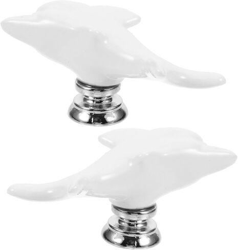 DOITOOL 2pcs Cute Ceramic Drawer Knobs Single Hole Cabinet Pulls for Wardrobe Dresser and Cupboard Easy to Install Decorative Knobs in Saudi Arabia