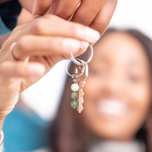 New Beginnings Keychain, Moonstone Crystal Keychain Gifts, New Beginnings Gifts for Women, Healing Gifts for Women, Strength Gift New Job Gifts for Women, Inspirational Encouragement, in Saudi Arabia