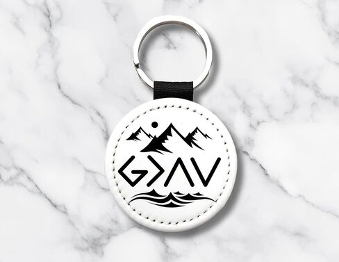 Handmade God is Greater Than the Highs and Lows Keychain – 2x2 Inch PU Leather Christian Keychain – Inspirational Bible Verse Gift for Men, Women, Friends, and Religious Faith Encouragement in Saudi Arabia