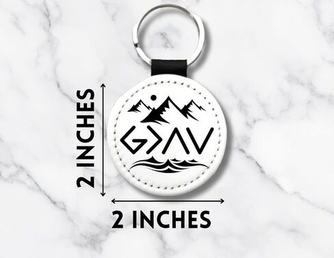 Handmade God is Greater Than the Highs and Lows Keychain – 2x2 Inch PU Leather Christian Keychain – Inspirational Bible Verse Gift for Men, Women, Friends, and Religious Faith Encouragement in Saudi Arabia