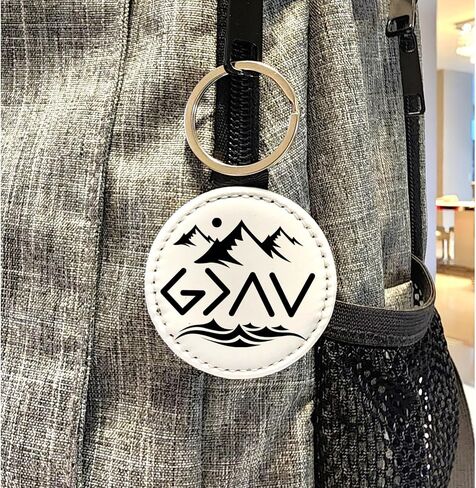Handmade God is Greater Than the Highs and Lows Keychain – 2x2 Inch PU Leather Christian Keychain – Inspirational Bible Verse Gift for Men, Women, Friends, and Religious Faith Encouragement in Saudi Arabia