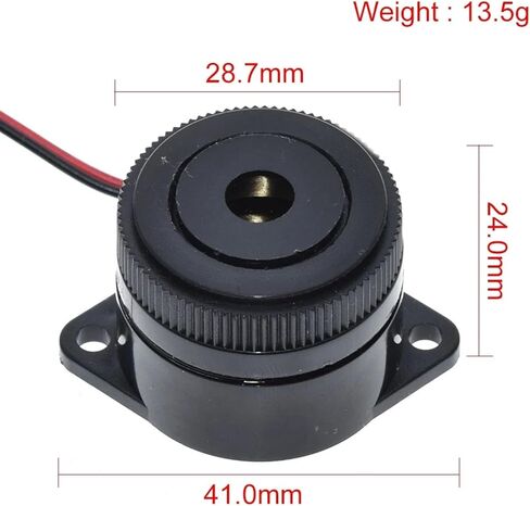 QSI-2910 90DB Buzzer 29.5x24.5mm DC 12V Active piezoelectric Buzzer Continuous Sound in Saudi Arabia