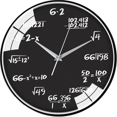 12 Inch Math Wall Clock, Unique Gift for Math Teachers & Students, for Office Classroom/School/Home/Room Wall Decorations(Green, 12 Inch) in Saudi Arabia