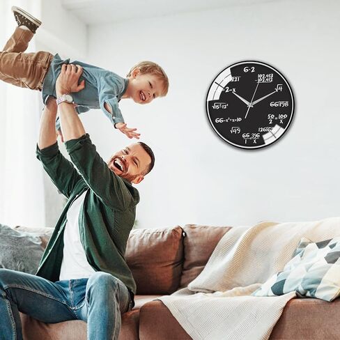 12 Inch Math Wall Clock, Unique Gift for Math Teachers & Students, for Office Classroom/School/Home/Room Wall Decorations(Green, 12 Inch) in Saudi Arabia