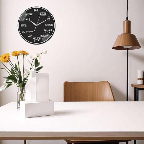 12 Inch Math Wall Clock, Unique Gift for Math Teachers & Students, for Office Classroom/School/Home/Room Wall Decorations(Green, 12 Inch) in Saudi Arabia