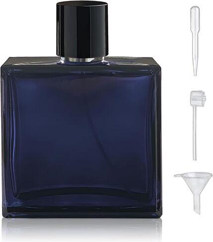 100ml/3.4 Oz Glass Spray Bottle Perfume Atomizer,Empty Refillable Perfume Spray Bottle with 3 Kinds of Dispenser (A3) in Saudi Arabia