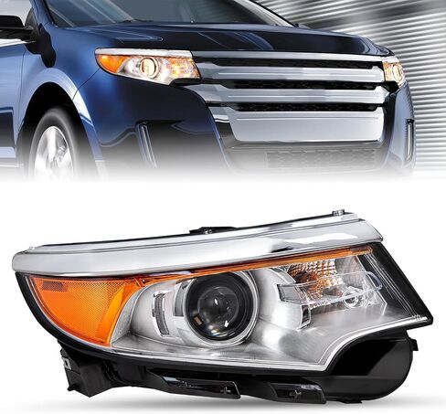 SOCKIR Headlight Assembly without Bulbs [Halogen Type] for 2011 2012 2013 2014 Ford Edge Projector Headlamp Replacement (Right Passenger Side) in Kuwait