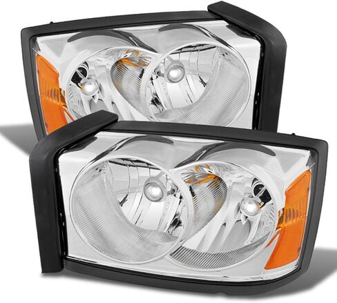 ACANII - For 2005-2007 Dodge Dakota Replacement Headlights Headlamps Pair Driver + Passenger Side 05 06 07 in Saudi Arabia