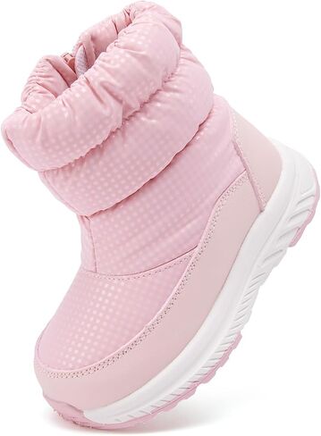 BMCiTYBM Toddler Boy Girl Snow Boots Waterproof Winter Warm Boots Nonslip Lightweight Outdoor Walking Shoes for Cold Weatehr in Kuwait