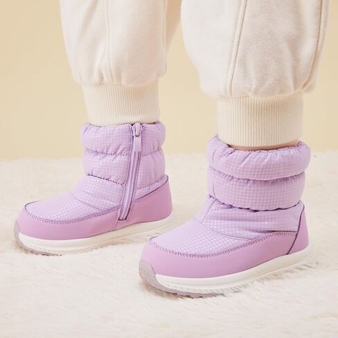 BMCiTYBM Toddler Boy Girl Snow Boots Waterproof Winter Warm Boots Nonslip Lightweight Outdoor Walking Shoes for Cold Weatehr in Kuwait