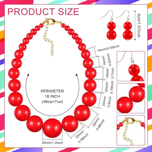 4 Pcs Halloween Women Cartoon Cosplay Costume for Adult Blue Curly Wig Funny Eyeball Glasses Red Strand Choker Necklace Earrings for Dress up in Saudi Arabia