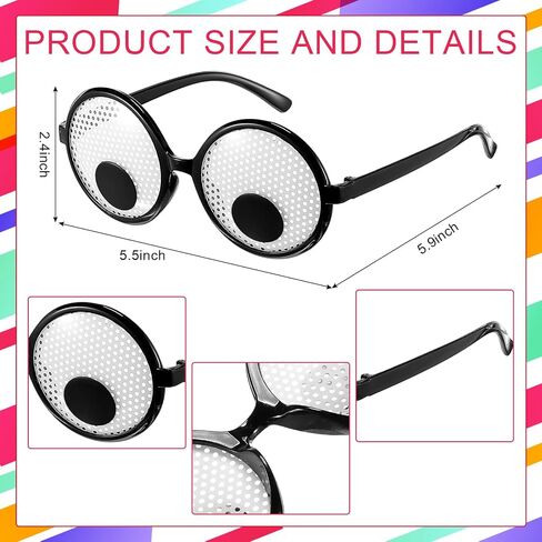 4 Pcs Halloween Women Cartoon Cosplay Costume for Adult Blue Curly Wig Funny Eyeball Glasses Red Strand Choker Necklace Earrings for Dress up in Saudi Arabia