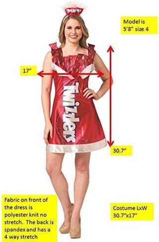 فستان Rasta Imposta Hershey's Twizzlers Licorice للسيدات كاندي زي هيرشي مقاس M/L in Saudi Arabia