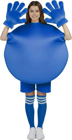 Mepase 3 Pcs Halloween Chocolate Candy Costume Set, Adult Foam Tabard & Jumbo Cartoon Hands & Stripes Knee High Socks in Saudi Arabia