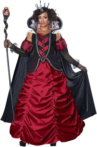 California Costumes Women's Dark Queen Of Hearts - Adult Costume Adult Costume, -Wine/black, Small in Kuwait