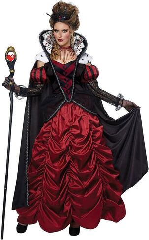 California Costumes Women's Dark Queen Of Hearts - Adult Costume Adult Costume, -Wine/black, Small in Saudi Arabia
