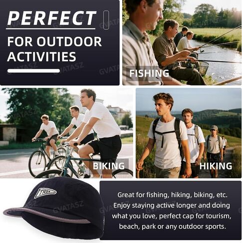 Men's 5 Panel Hats Summer Short Brim Baseball Cap Quick Drying Sports Caps Umpire Hats Hip Hop Cadet Cap Snapback Hat in Kuwait