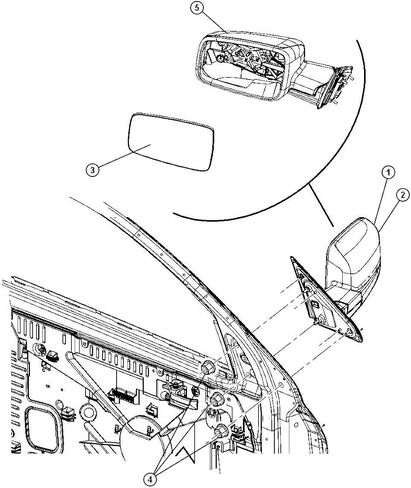 Mopar 68079363AA Door Mirror Glass in Saudi Arabia