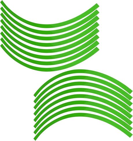 Reflective Wheel Rim Stripe Decal Sticker for 16-19 inch Rim Size Universal Car Motorcycle Wheel Reflective Pinstripe Decal Tape Sticker Decoration Film (Fluorescent Green) in Saudi Arabia