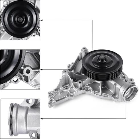 AW6142 Water Pump Kit With Gasket 2722000901 (For V6 3.0L 3.5L) Fit For Mercedes Benz 06-07 C230 C280 /08-12 C300 GLK350 /06-11 C350 E350 ML350 R350 /06-09 CLK350 SLK280 /09-11 SLK300 in Saudi Arabia