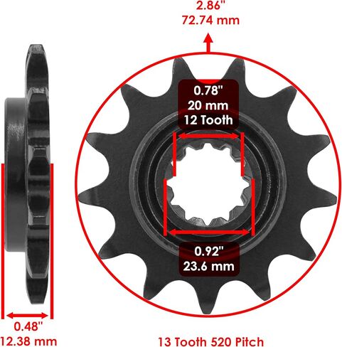 Caltric Drive Chain & Sprockets Compatible with Honda Compatible with Honda CRF450L 2019-2020 23801-MKE-A50 41201-MEY-000 in Saudi Arabia
