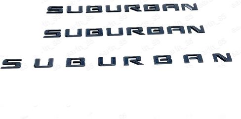 3 عبوات لشارة Suburban Emblem 2021 ثلاثية الأبعاد متوافقة مع 2019-2025 Suburban (أسود لامع) in Saudi Arabia