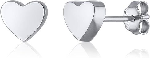 925 Sterling Silver Earrings Push Back Sterling Silver Stud Earrings Hearts, Stars, Lightning Dainty Jewelry Hypoallergenic Earrings for Women Chic & Cute Earrings for Teen Girls Gift for Her in Saudi Arabia