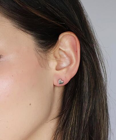 925 Sterling Silver Earrings Push Back Sterling Silver Stud Earrings Hearts, Stars, Lightning Dainty Jewelry Hypoallergenic Earrings for Women Chic & Cute Earrings for Teen Girls Gift for Her in Saudi Arabia