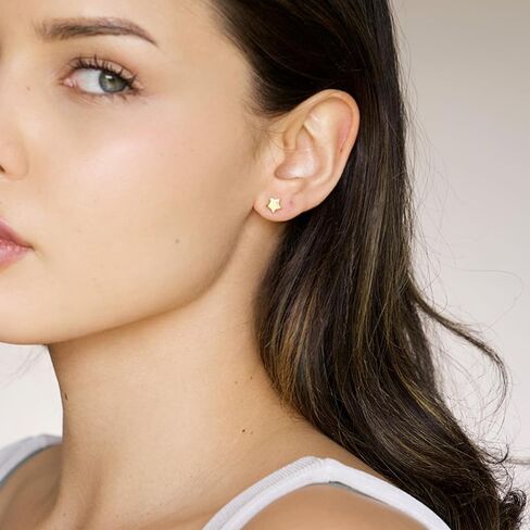 925 Sterling Silver Earrings Push Back Sterling Silver Stud Earrings Hearts, Stars, Lightning Dainty Jewelry Hypoallergenic Earrings for Women Chic & Cute Earrings for Teen Girls Gift for Her in Saudi Arabia