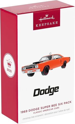 Hallmark Keepsake Christmas Ornament 2025, Classic American Cars 1969 Dodge Super Bee Six Pack 2025, Metal, Gifts for Car Collectors in Saudi Arabia