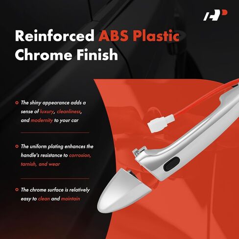 مقابض الأبواب الخارجية الممتازة متوافقة مع لكزس ES350 2007-2012، LS460 2007-2017، LS600h 2008-2016، كروم، مجموعة من قطعتين، السائق الأمامي وجانب الراكب in Kuwait