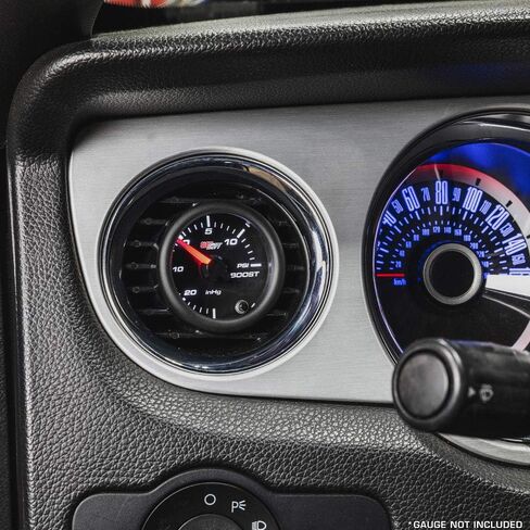 GlowShift Black Single Gauge Air Vent Pod Compatible with Ford Mustang 2010-2014 - ABS Plastic - Mounts (1) 2-1/16" (52mm) Gauge to Vehicle's Air Vent in Saudi Arabia