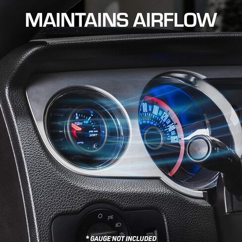 GlowShift Black Single Gauge Air Vent Pod Compatible with Ford Mustang 2010-2014 - ABS Plastic - Mounts (1) 2-1/16" (52mm) Gauge to Vehicle's Air Vent in Saudi Arabia