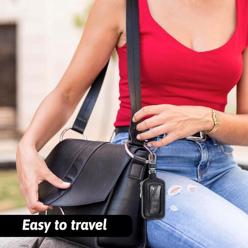Universal Premium PU Leather Car Key Fob Case, Black, Compatible with Car, Model 651103 1-Key Shells in Saudi Arabia