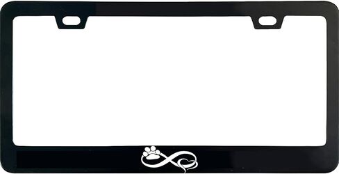 Nurse Heart License Plate Frame, 12 X 6 Inch Black Stainless Steel Car Accessories for Women/Men, with 2 Holes & Screws in Saudi Arabia