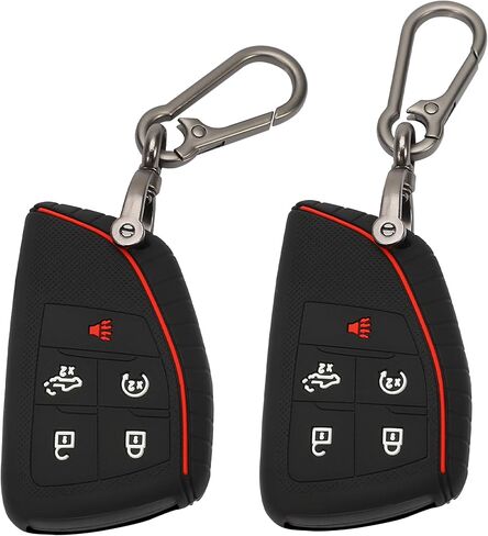 TOMALL 2 Pack for GMC Key Fob Cover Rubber Compatible with Chevy Suburban 1500 Tahoe GMC Yukon Denali in Saudi Arabia