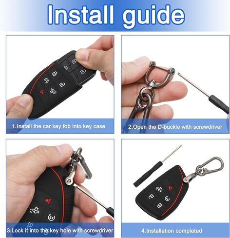 TOMALL 2 Pack for GMC Key Fob Cover Rubber Compatible with Chevy Suburban 1500 Tahoe GMC Yukon Denali in Saudi Arabia