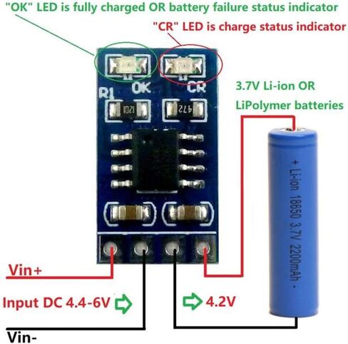 وحدة Fafeicy الشمسية، 1A 4.4-6.5V مدخل 4.2V مخرج LiPo Li-ion شاحن بطارية ليثيوم MPPT وحدة تحكم بالطاقة الشمسية (بدون دبوس)، وحدة in Saudi Arabia