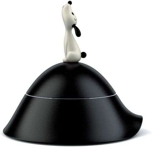 Alessi AMMI19 RO Lulà Dog Bowl with lid in thermoplastic Resin and 18/10 Stainless Steel, One Size, Red Orange in Saudi Arabia