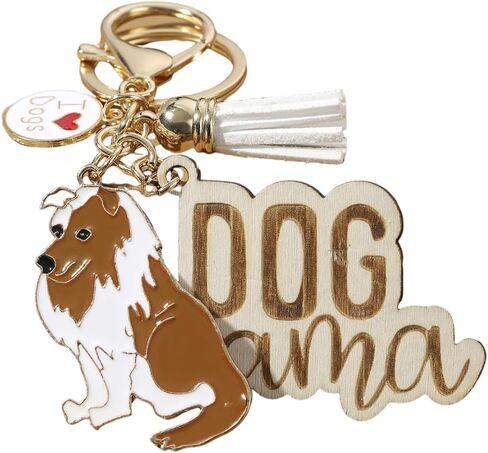 Golden Retriever Wooden Keychain Dog Zipper Cute Pendant Clip On Charm Animal Jewelry Gift Pet Lover in Saudi Arabia