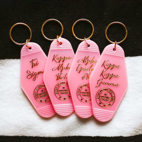 Sorority Shop Alpha Epsilon Phi Vintage Motel Keychain in Saudi Arabia