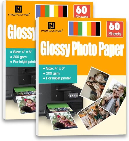 Glossy Photo Paper 8.5 x 11, 200gsm, 30 Sheets, Letter Size - Thick Picture Paper for Printer - Inkjet Photo Printer Paper in Saudi Arabia