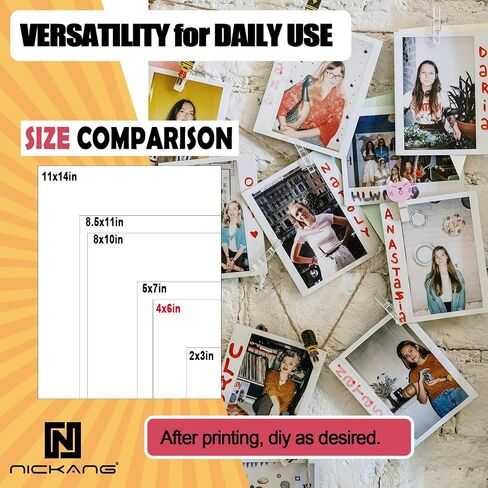 Glossy Photo Paper 8.5 x 11, 200gsm, 30 Sheets, Letter Size - Thick Picture Paper for Printer - Inkjet Photo Printer Paper in Saudi Arabia