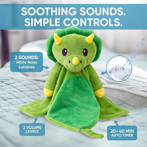 Musical Baby Lovey - White Noise & Lullaby Plush - Calms Fussy Babies, Reduces Night Wakeups & Helps Toddlers Sleep Longer – Proven Sleep Aid for Parents - BPA-Free, Machine Washable, Newborn Gift in Saudi Arabia