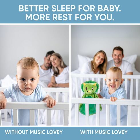 Musical Baby Lovey - White Noise & Lullaby Plush - Calms Fussy Babies, Reduces Night Wakeups & Helps Toddlers Sleep Longer – Proven Sleep Aid for Parents - BPA-Free, Machine Washable, Newborn Gift in Saudi Arabia