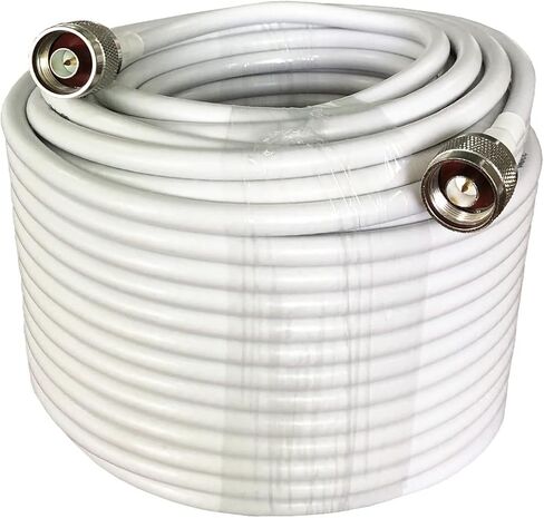 100ft Coax Cable 5D-FB 50 ohm Coax Cord Ultra Low Loss Coaxial Cable with N-Male to SMA-Male Connector for Cell Phone Signal Booster, Splitter in Saudi Arabia