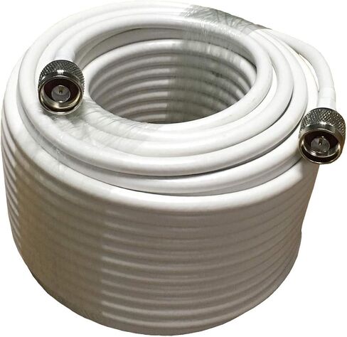 100ft Coax Cable 5D-FB 50 ohm Coax Cord Ultra Low Loss Coaxial Cable with N-Male to SMA-Male Connector for Cell Phone Signal Booster, Splitter in Saudi Arabia